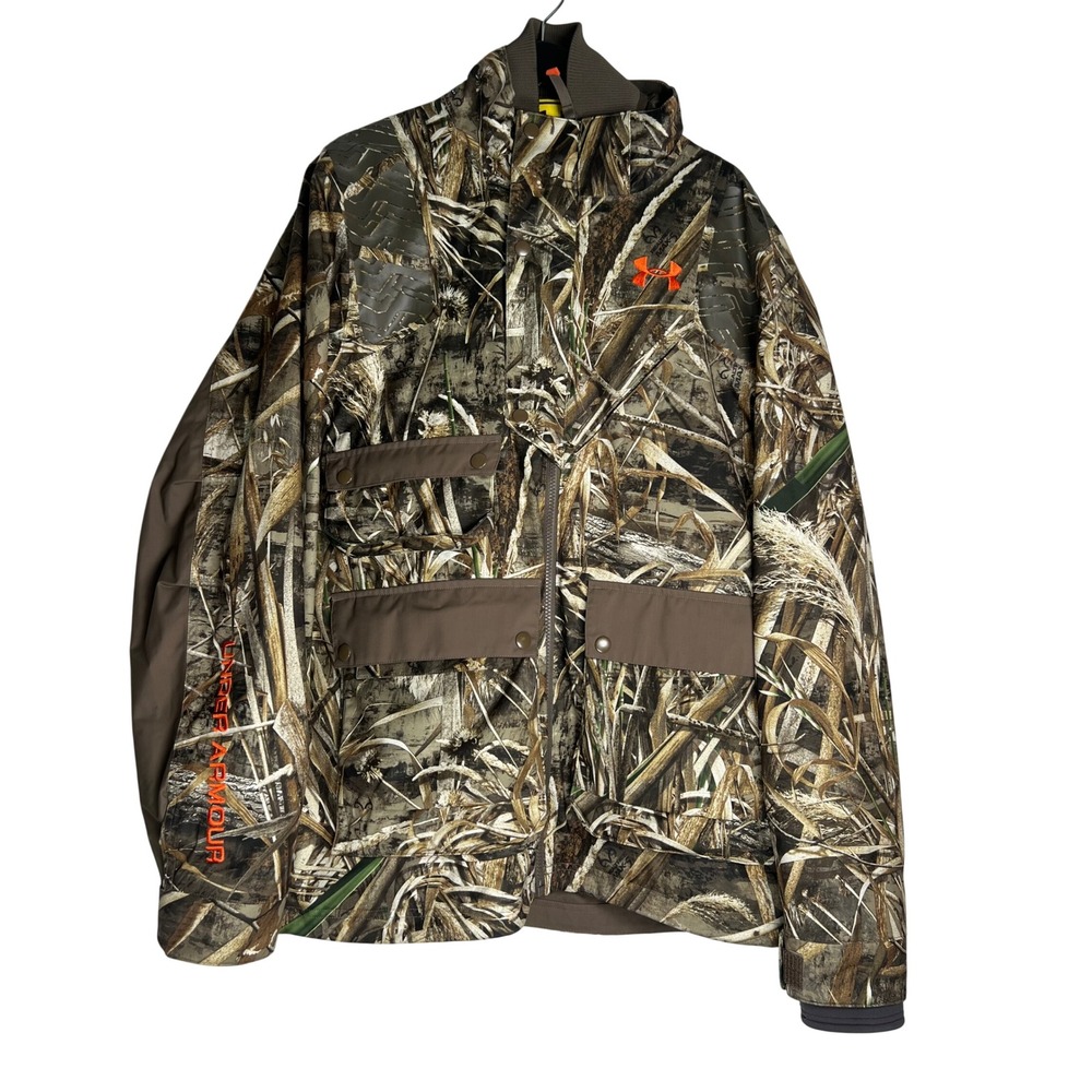 Under Armour Storm Realtree Max-5 Camo Primaloft Hunting Jacket Mens LG No Hood
